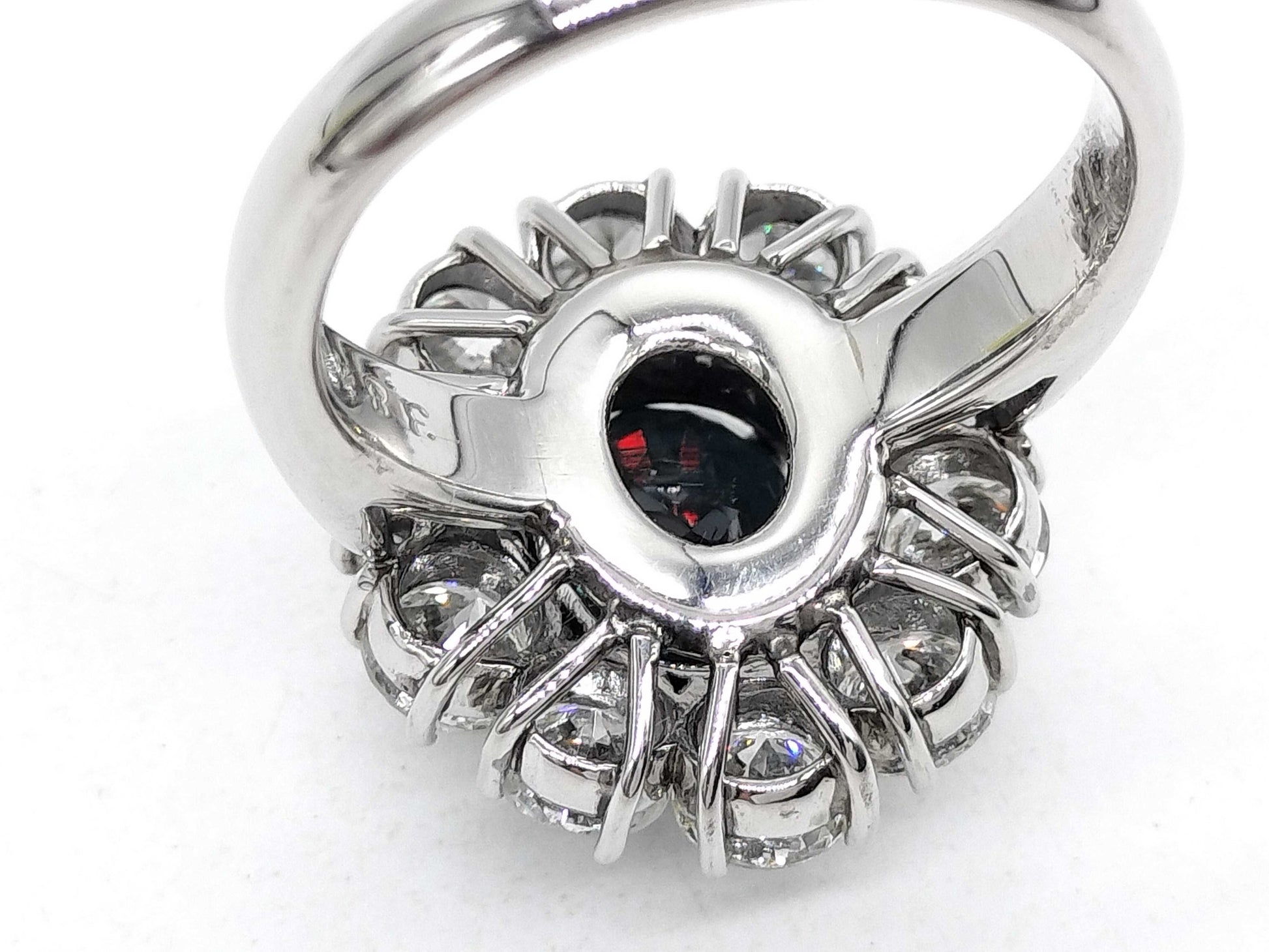 AX 3.84ct D 2.54ct Pt900 10.0g Ring 