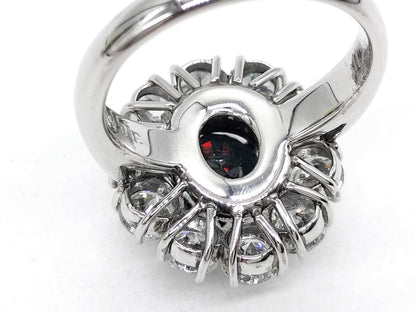 AX 3.84ct D 2.54ct Pt900 10.0g Ring 