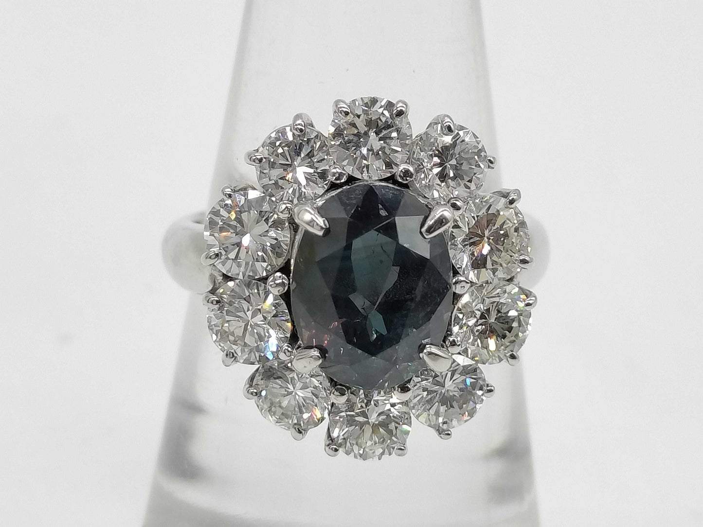 AX 3.84ct D 2.54ct Pt900 10.0g Ring 