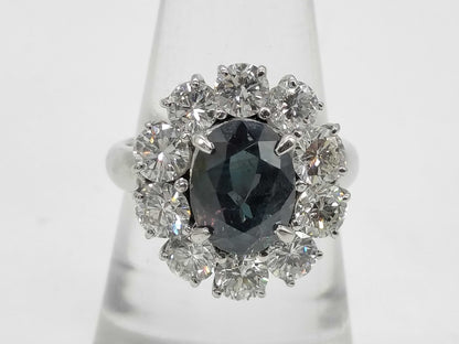 AX 3.84ct D 2.54ct Pt900 10.0g Ring 