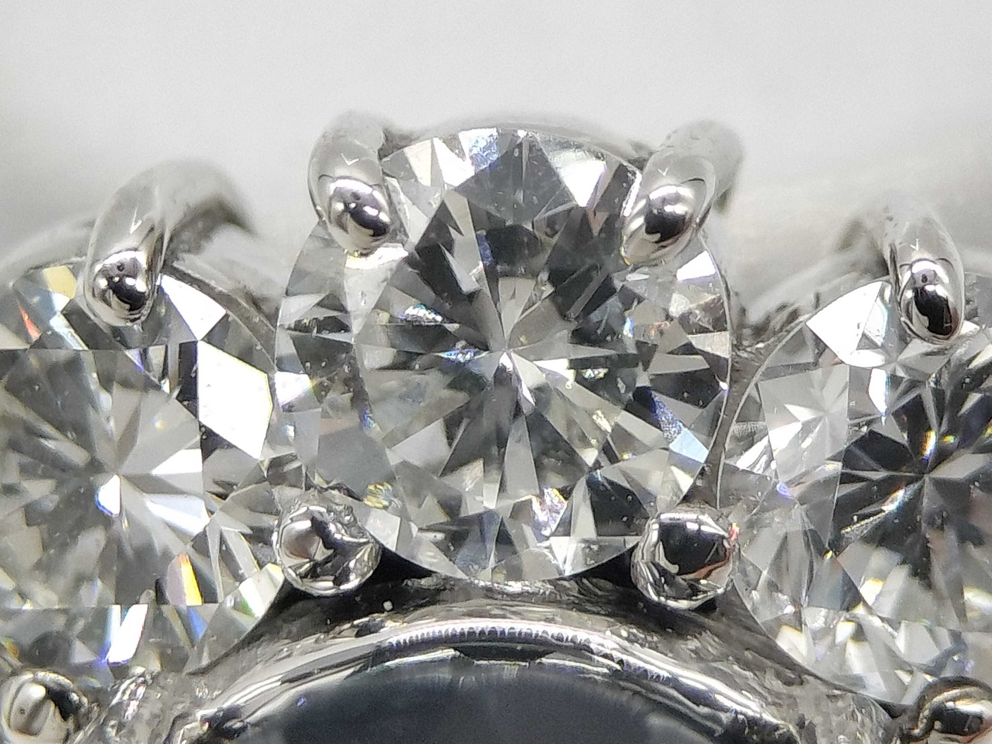 AX 3.84ct D 2.54ct Pt900 10.0g Ring 