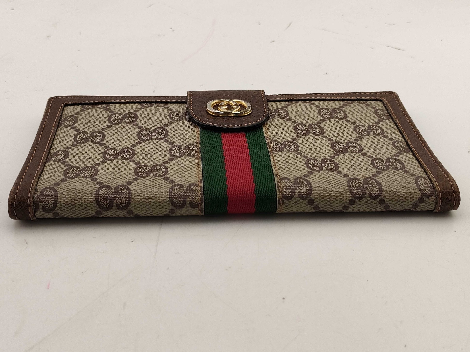 GUCCI Old Gucci Long Wallet Sherry Wallet