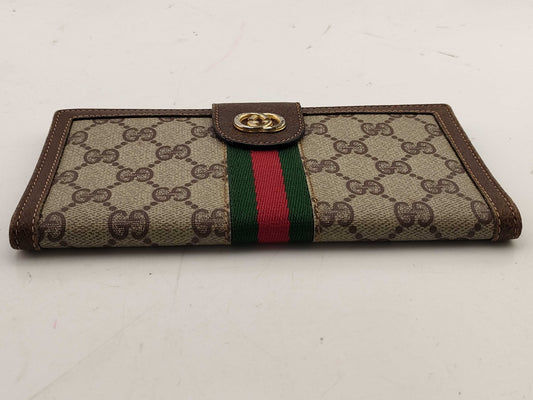 GUCCI Old Gucci Long Wallet Sherry Wallet