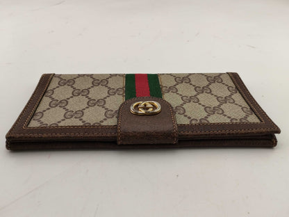 GUCCI Old Gucci Long Wallet Sherry Wallet