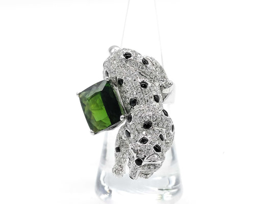 TL5.59ct G0.06ct D2.60ct K18WG 20.1g Ring 