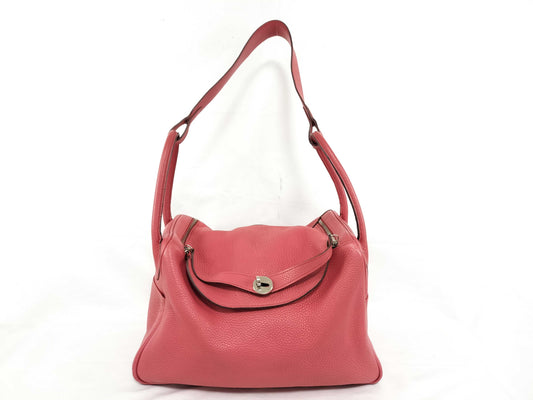 HERMES Lindy 34 Taurillon Red Handbag