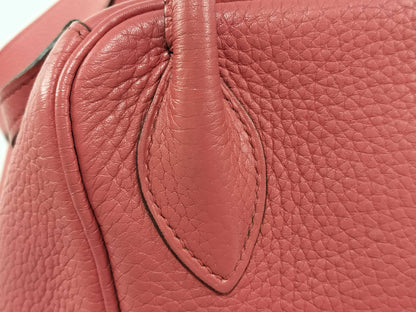 HERMES Lindy 34 Taurillon Red Handbag