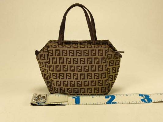 FENDI Zucca pattern canvas mini handbag