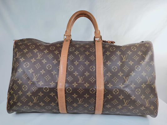 LOUIS VUITTON RFID Unverified SA854 Monogram M41424 Keepall 55 Boston Bag