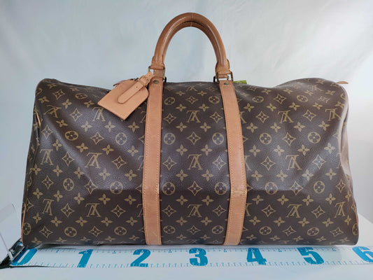 LOUIS VUITTON RFID Unverified SA854 Monogram M41424 Keepall 55 Boston Bag