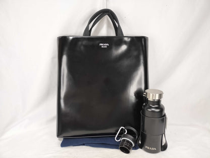 PRADA Leather Bag with Bottle Attachment 2VG113 Tote Bag
