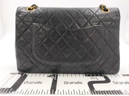 CHANEL Lambskin Double Flap Double Chain Shoulder Bag, No. 1