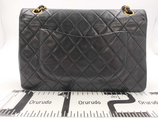CHANEL Lambskin Double Flap Double Chain Shoulder Bag, No. 1