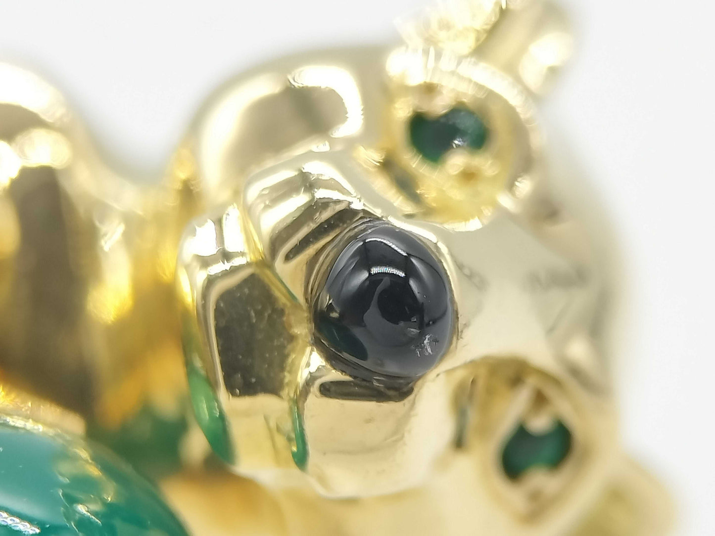 Cartier Panthère Vedra #51 Ring with Colored Stones, Yellow Gold 750, 14.7g 