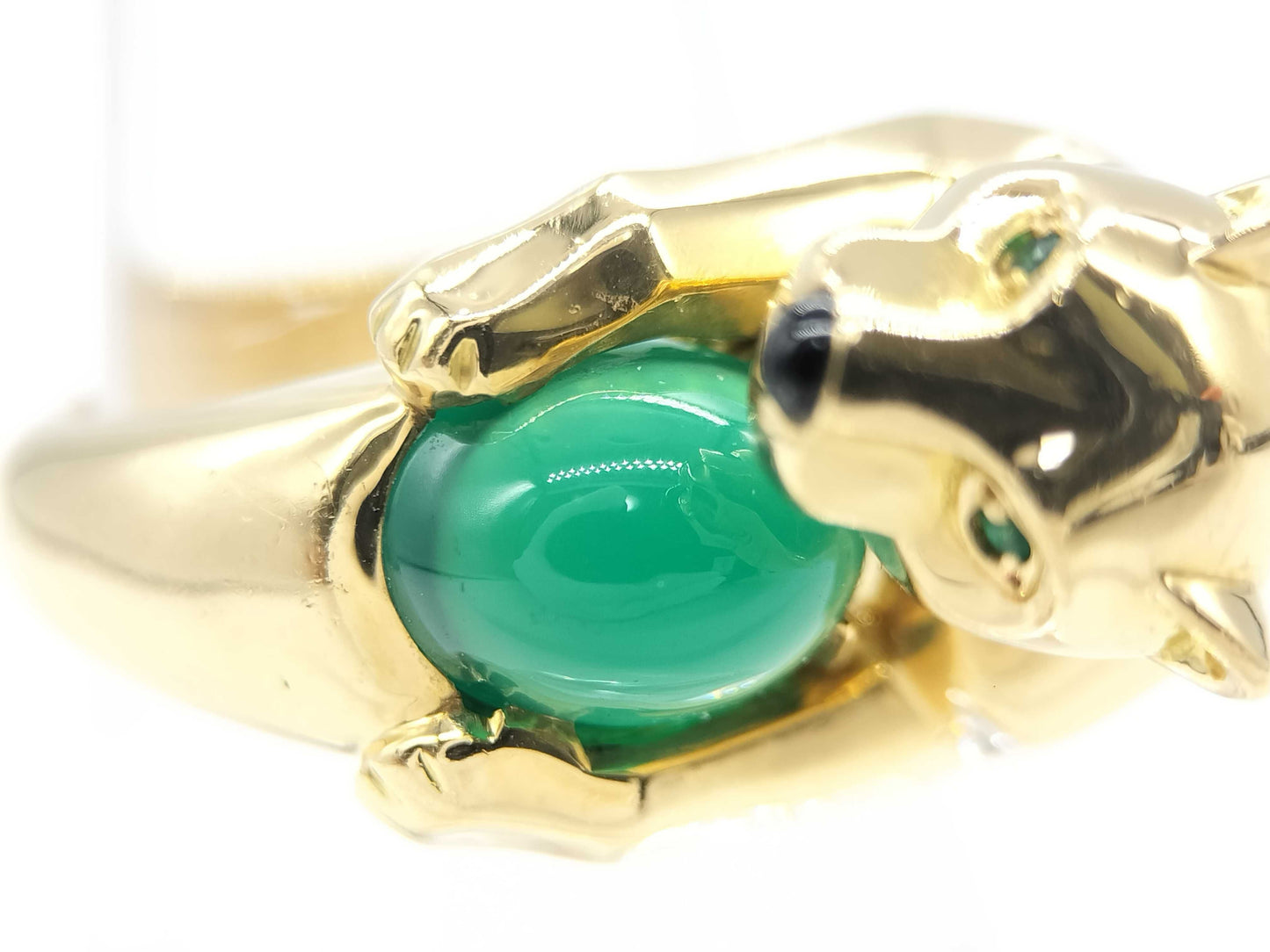 Cartier Panthère Vedra #51 Ring with Colored Stones, Yellow Gold 750, 14.7g 