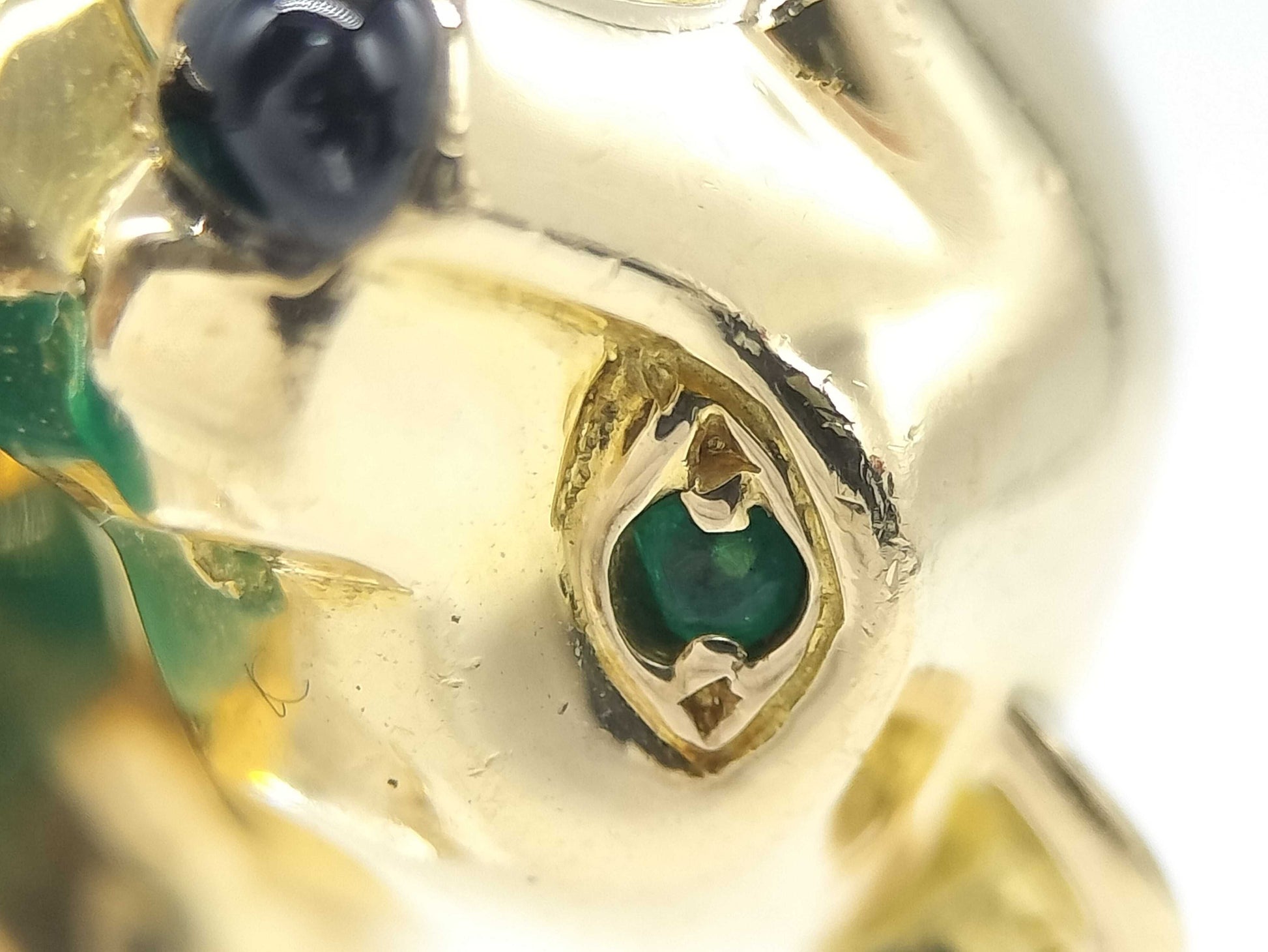 Cartier Panthère Vedra #51 Ring with Colored Stones, Yellow Gold 750, 14.7g 