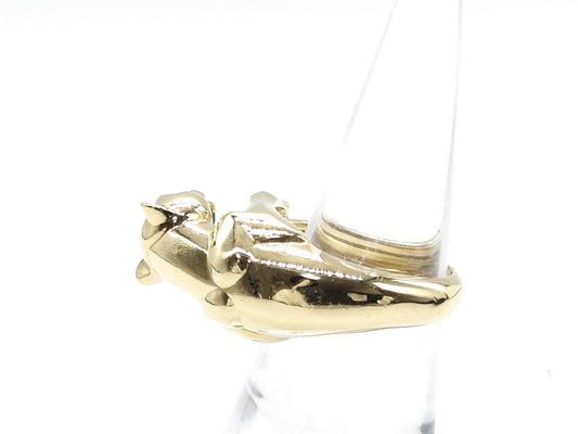 Cartier Panthère Vedra #51 Ring with Colored Stones, Yellow Gold 750, 14.7g 
