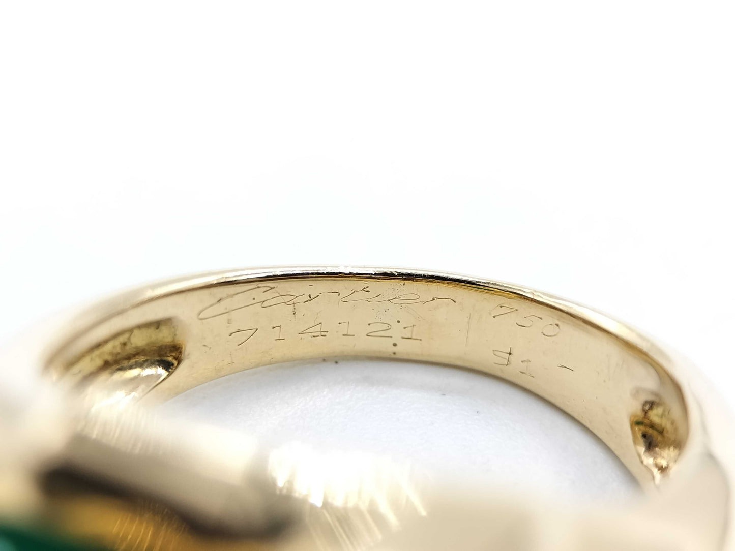 Cartier Panthère Vedra #51 Ring with Colored Stones, Yellow Gold 750, 14.7g 