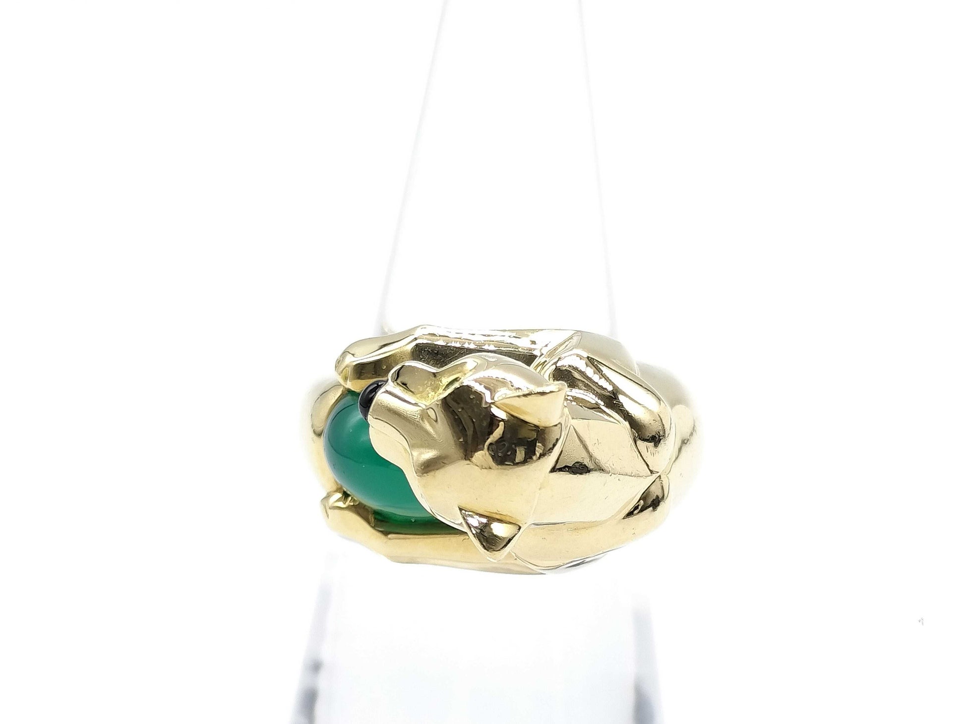 Cartier Panthère Vedra #51 Ring with Colored Stones, Yellow Gold 750, 14.7g 