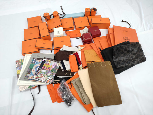 HERMES / Drawstring Bag / Empty Box etc. Large Set of Brand Empty Boxes 
