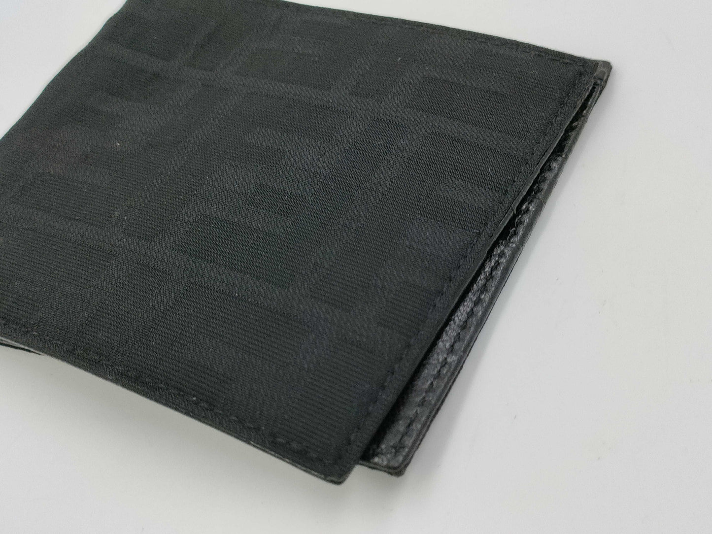 FENDI Zucca Pattern Bifold Wallet with Card Slots and Billfold, Black