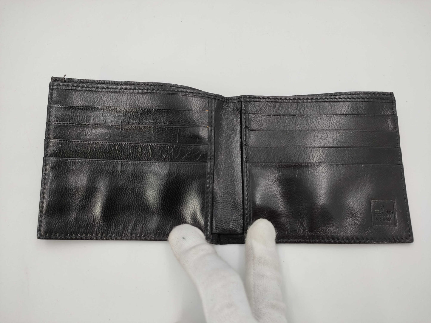 FENDI Zucca Pattern Bifold Wallet with Card Slots and Billfold, Black