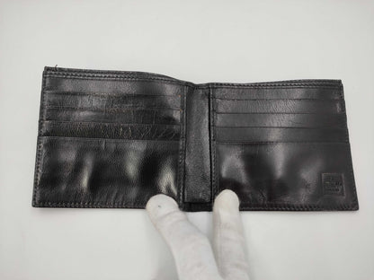 FENDI Zucca Pattern Bifold Wallet with Card Slots and Billfold, Black