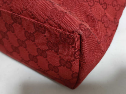 GUCCI GG Canvas 002.1079 Handbag Red