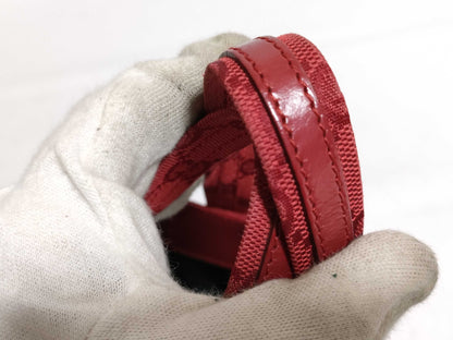 GUCCI GG Canvas 002.1079 Handbag Red
