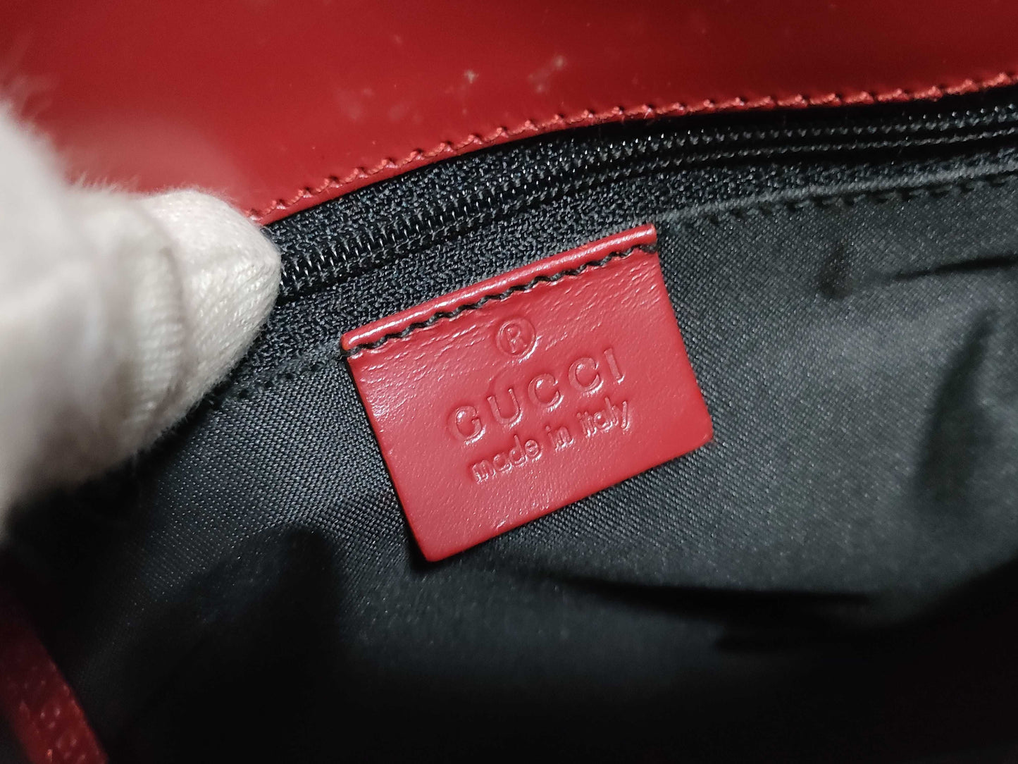 GUCCI GG Canvas 002.1079 Handbag Red