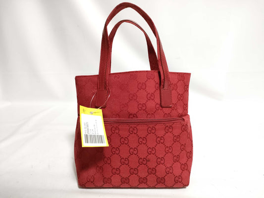GUCCI GG Canvas 002.1079 Handbag Red