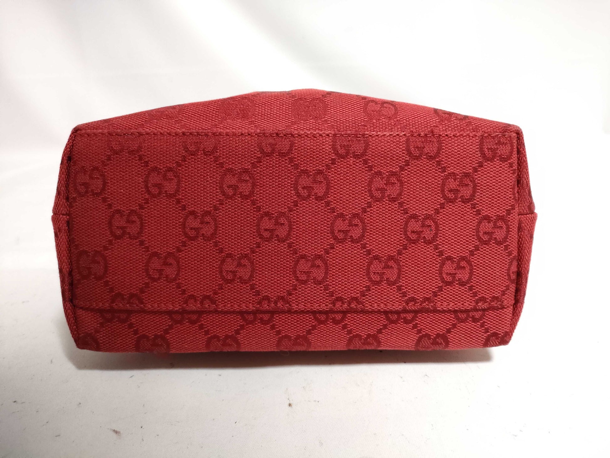 GUCCI GG Canvas 002.1079 Handbag Red