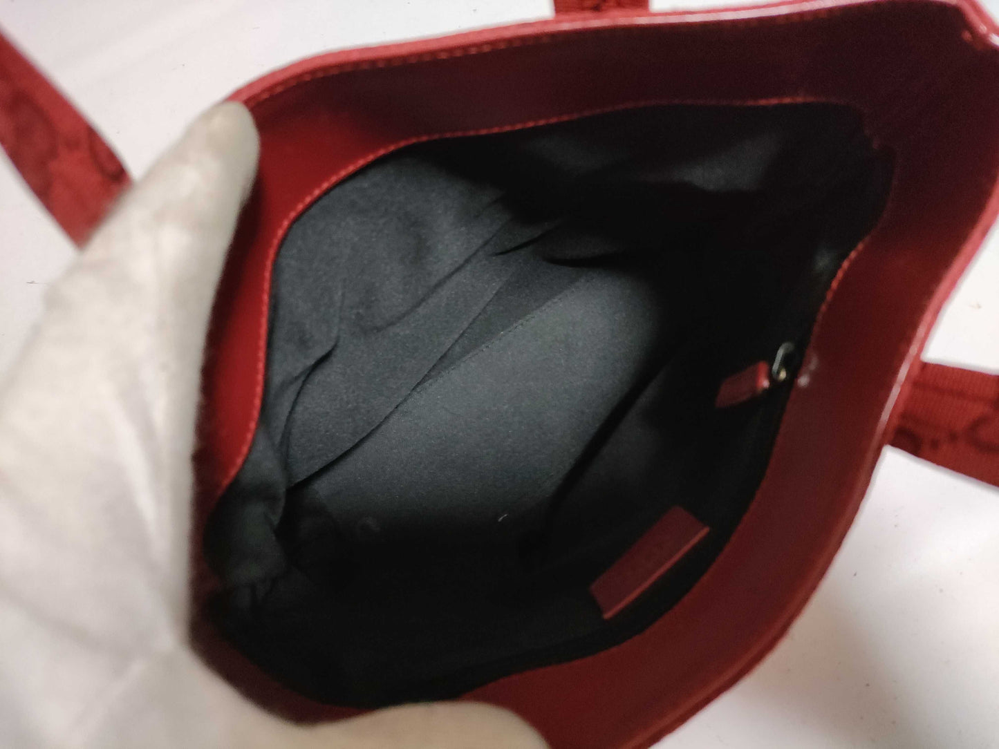 GUCCI GG Canvas 002.1079 Handbag Red