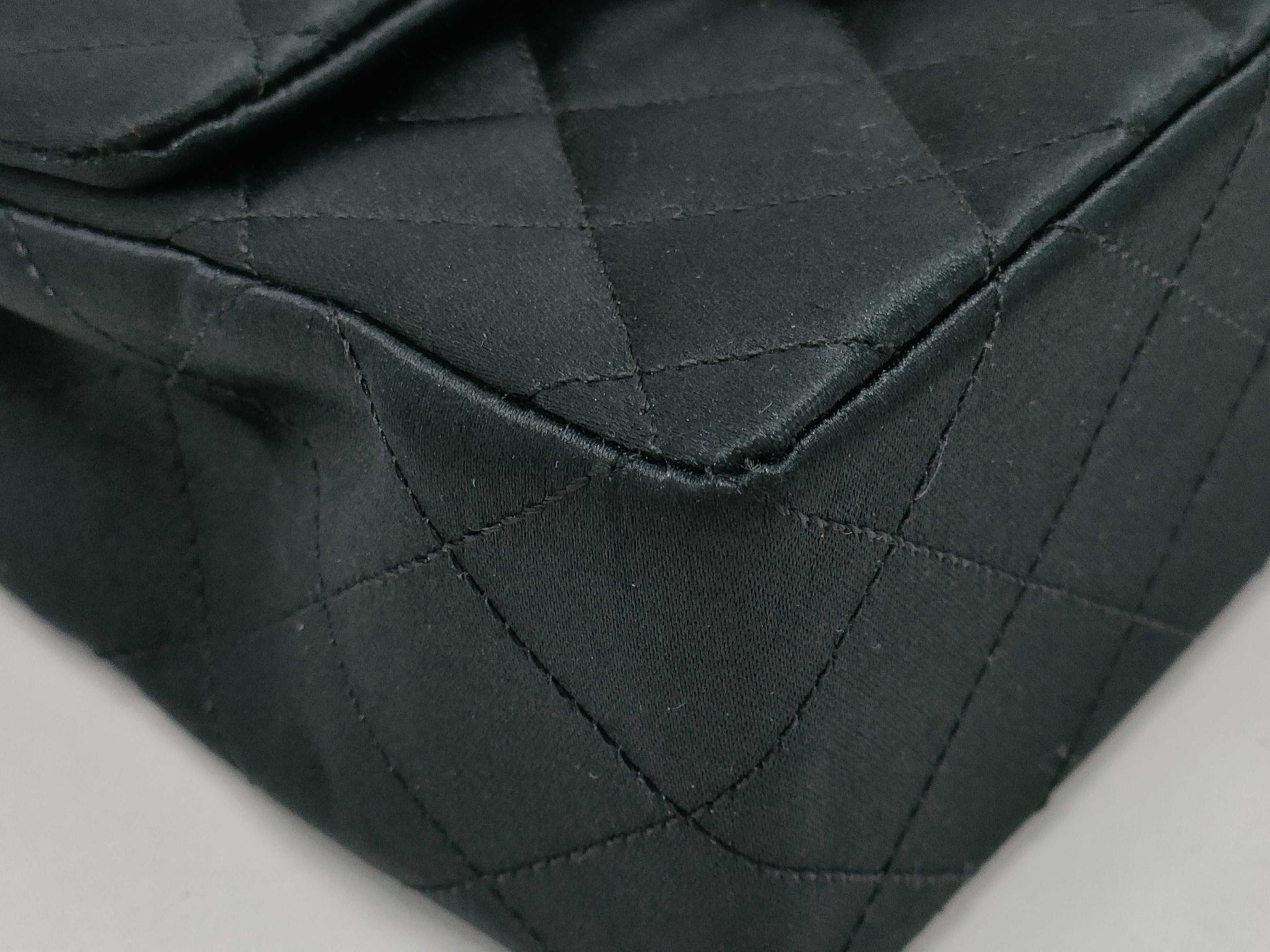 CHANEL Mini Matelasse Vintage Satin Shoulder Bag