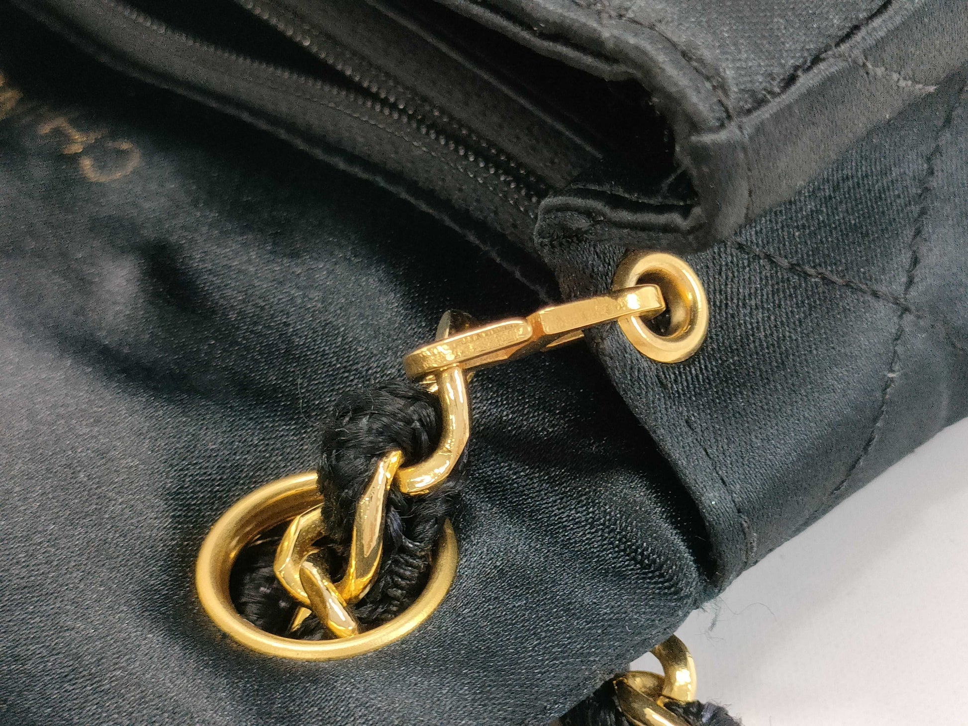 CHANEL Mini Matelasse Vintage Satin Shoulder Bag