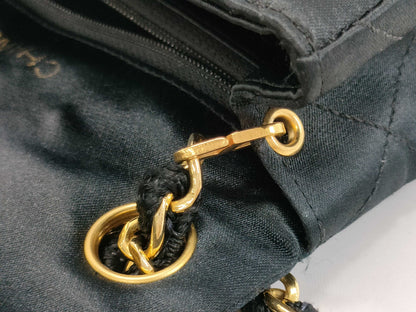 CHANEL Mini Matelasse Vintage Satin Shoulder Bag