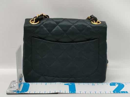 CHANEL Mini Matelasse Vintage Satin Shoulder Bag