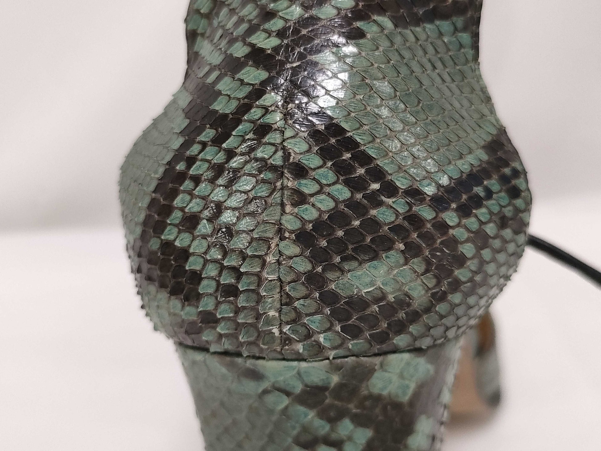 GUCCI Python print heeled sandals