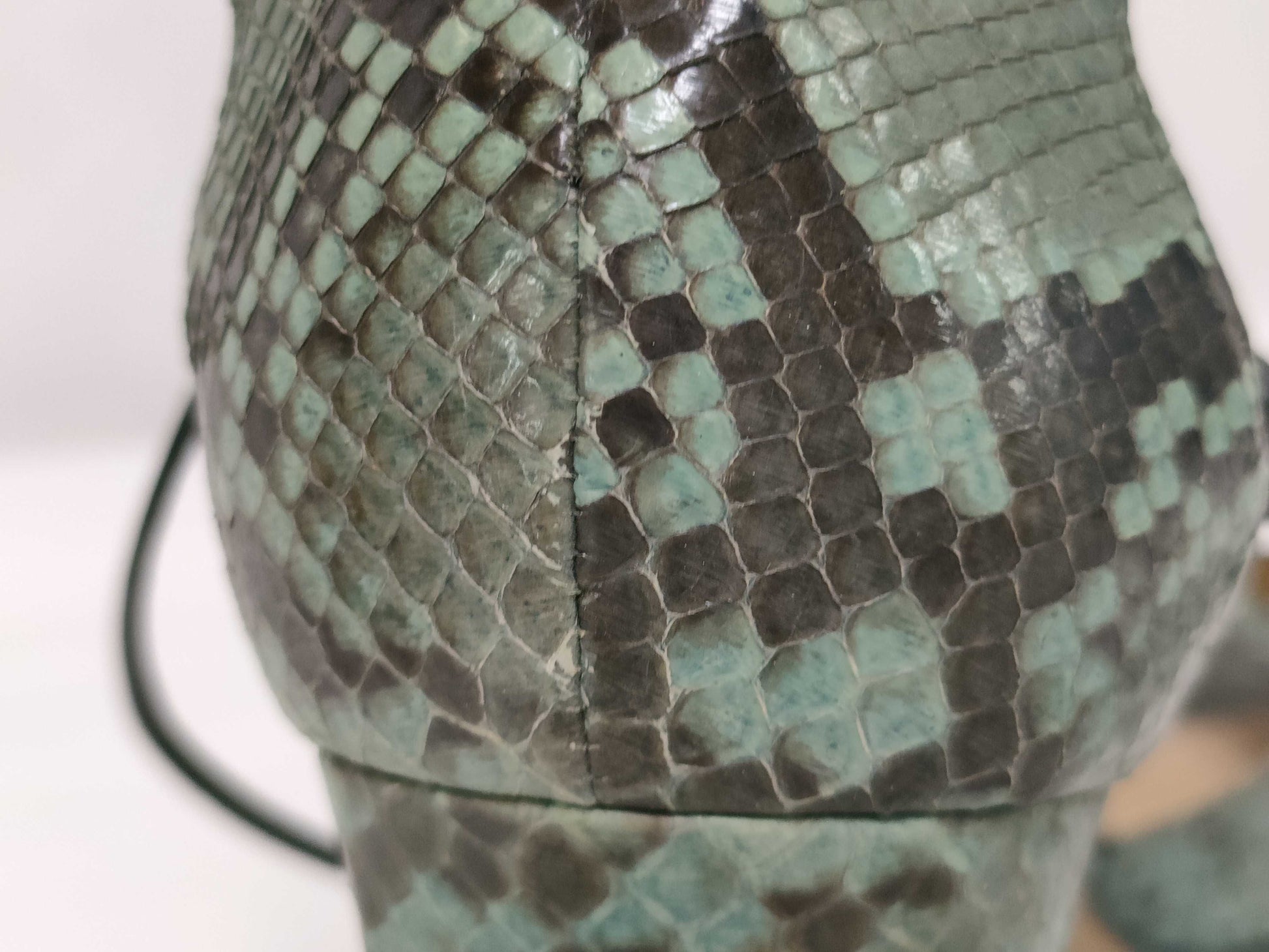 GUCCI Python print heeled sandals