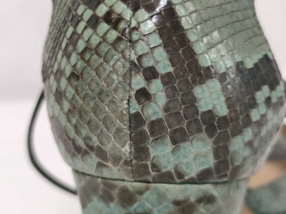 GUCCI Python print heeled sandals