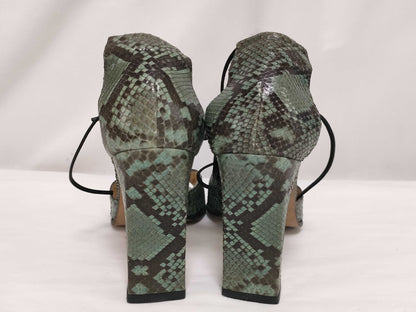 GUCCI Python print heeled sandals