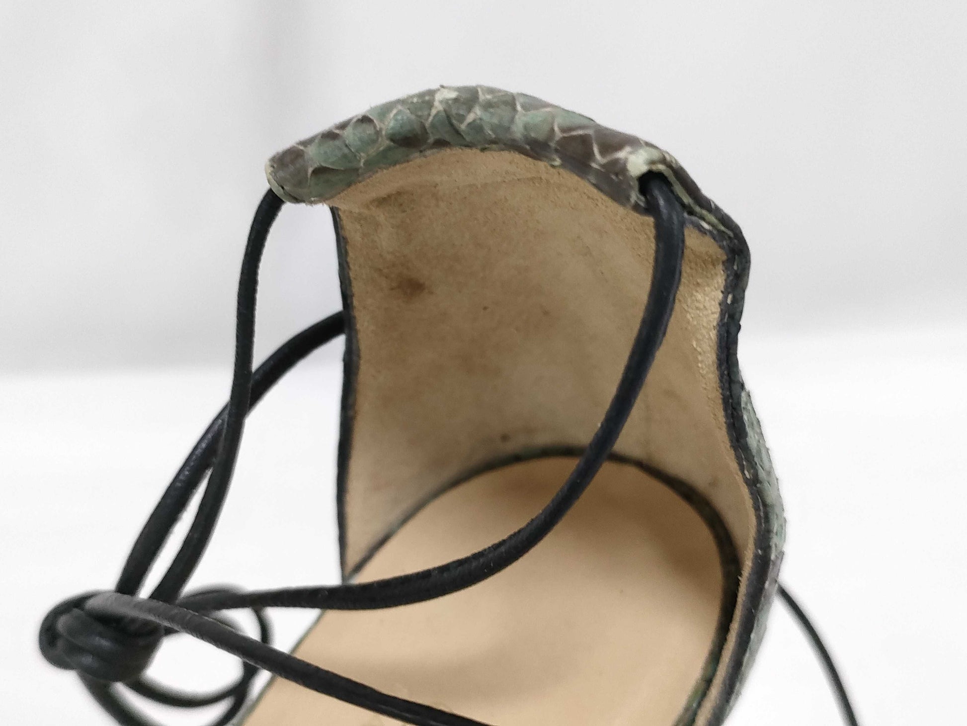 GUCCI Python print heeled sandals