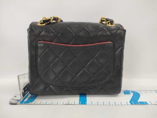 CHANEL Lambskin Matelasse Single Flap Two-Tone Shoulder Bag with No Seal