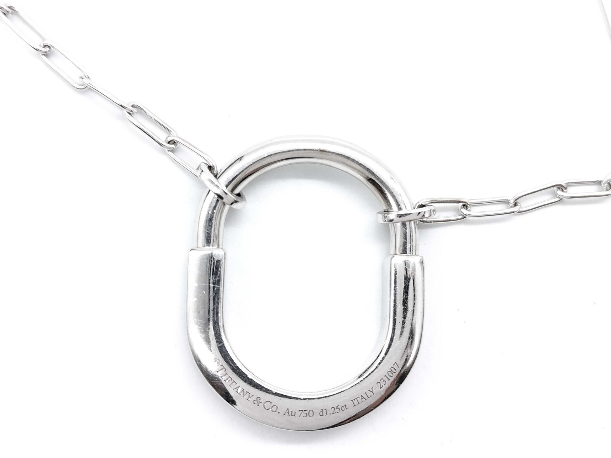 Tiffany & Co. Rock D1.25ct WG Au750 17.4g Necklace 