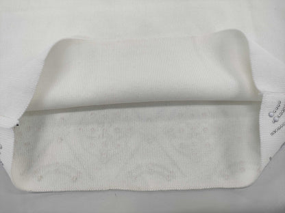 CHANEL Knit Sweater Coco Chanel Short Sleeve White Top