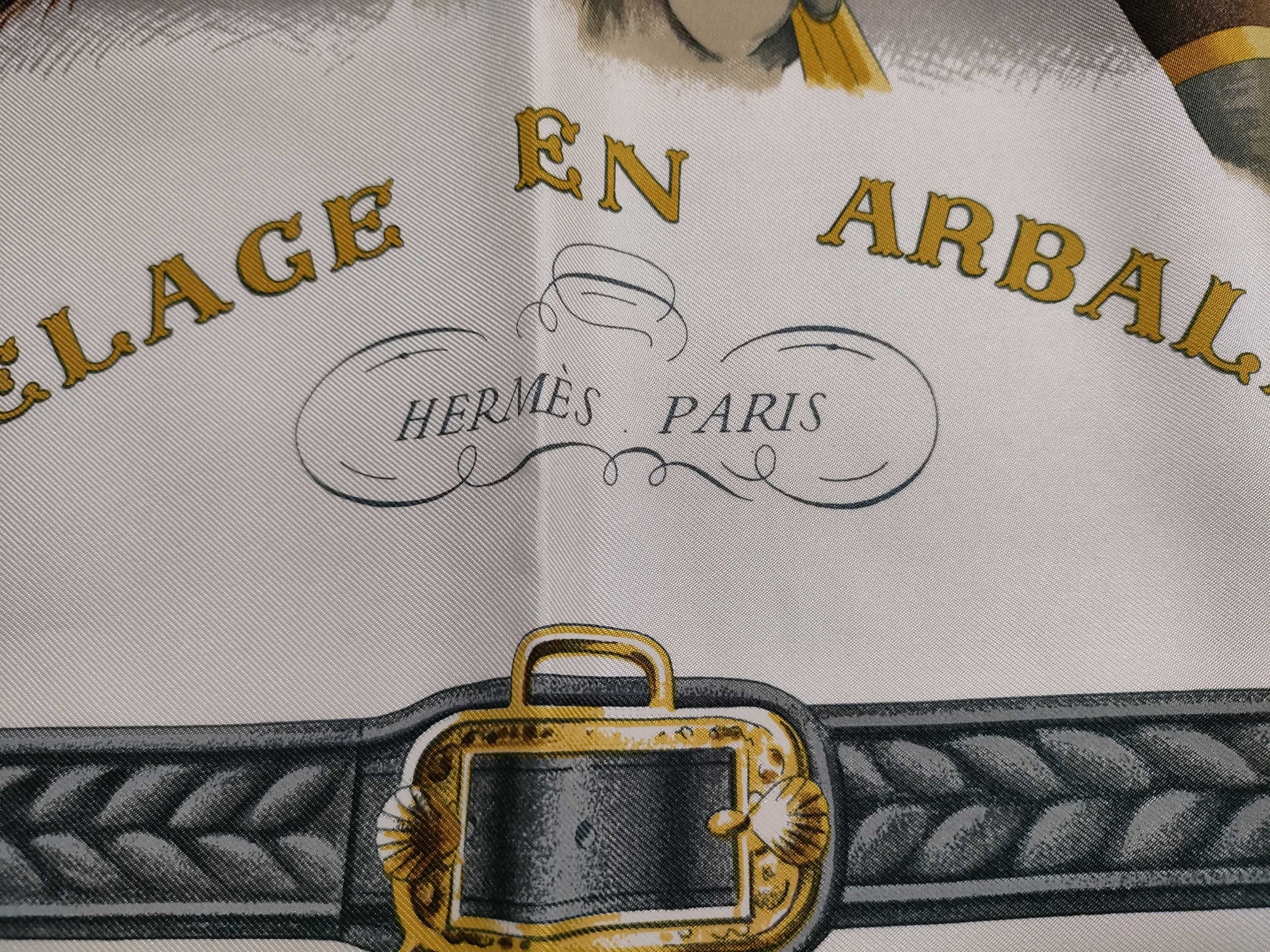 HERMES Carré 90 ATTELAGE EN ARBALETE Scarf