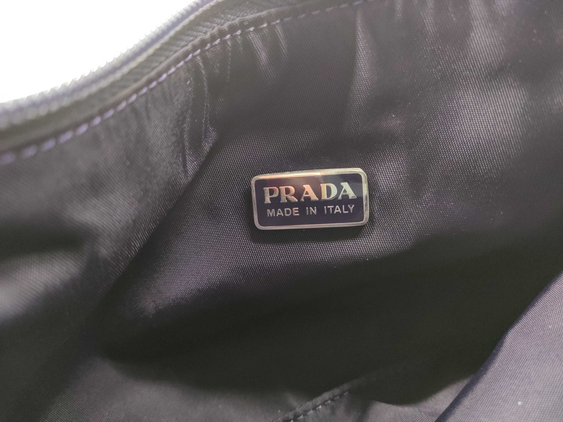 PRADA nylon pouch purple pouch