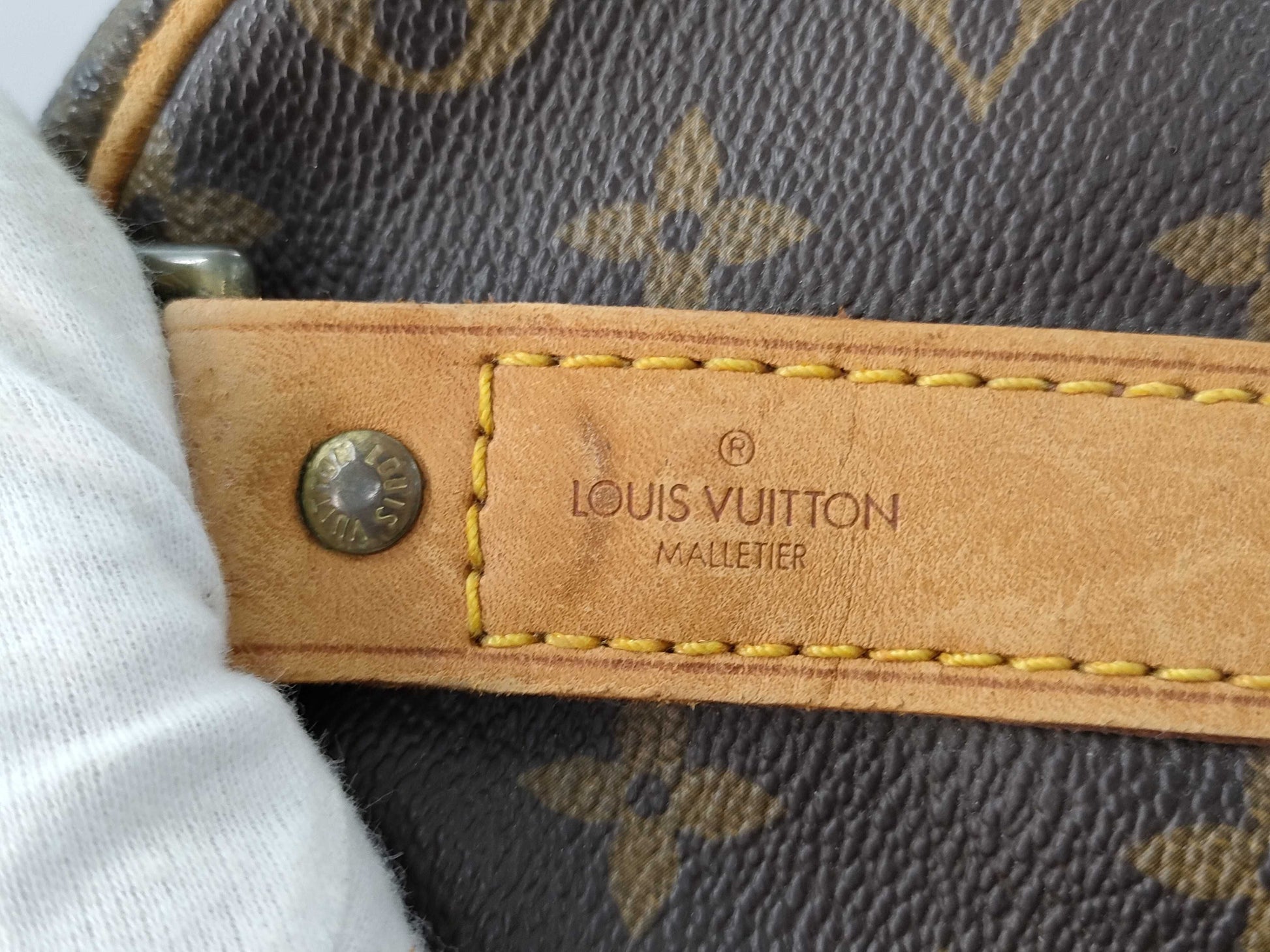LOUIS VUITTON Monogram M41418 Keepall Bandouliere 45/884 Boston Bag