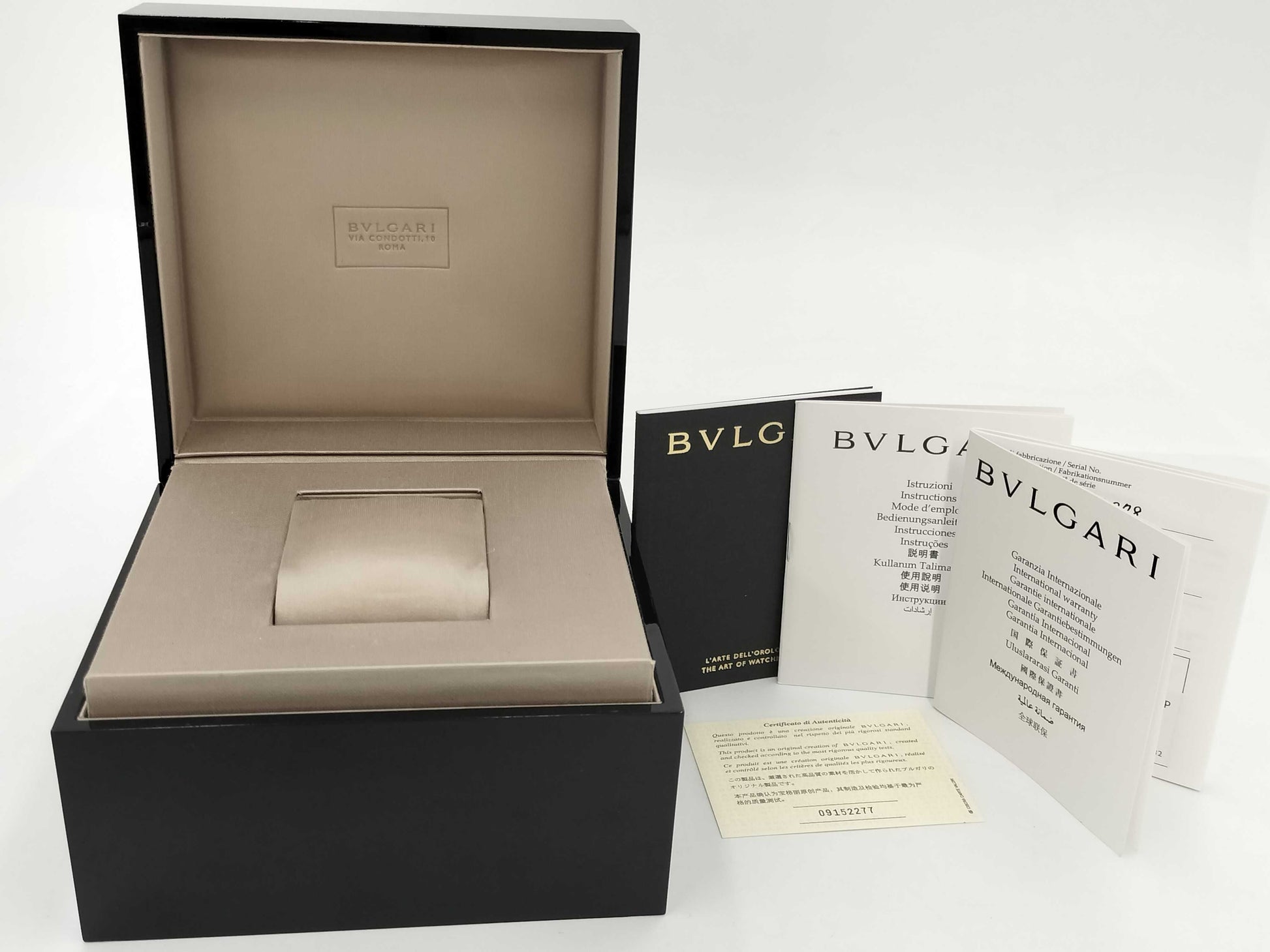 BVLGARI BB40CL 1884 L35078 Black Dial Automatic Men's Watch