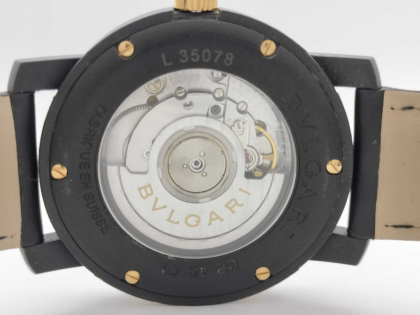 BVLGARI BB40CL 1884 L35078 Black Dial Automatic Men's Watch